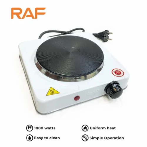 RAF Hot Plate & Electric Stove + Cooker R.8010A – Uniform Heating – 1000W